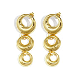 Stainless Steel Dangle Earrings circle Casual Daily Simple Series Women's jewelry