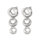 Stainless Steel Dangle Earrings circle Casual Daily Simple Series Women's jewelry