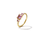 Ring with square stones