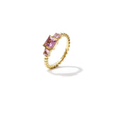 Ring with square stones