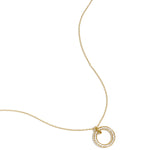 Necklace with inlaid circle