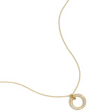 Necklace with inlaid circle