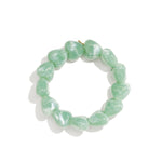 Beaded bracelet with large heart beads