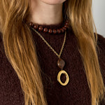 Stainless Steel Pendant necklaces Circle Casual Daily Simple Series Women's jewelry