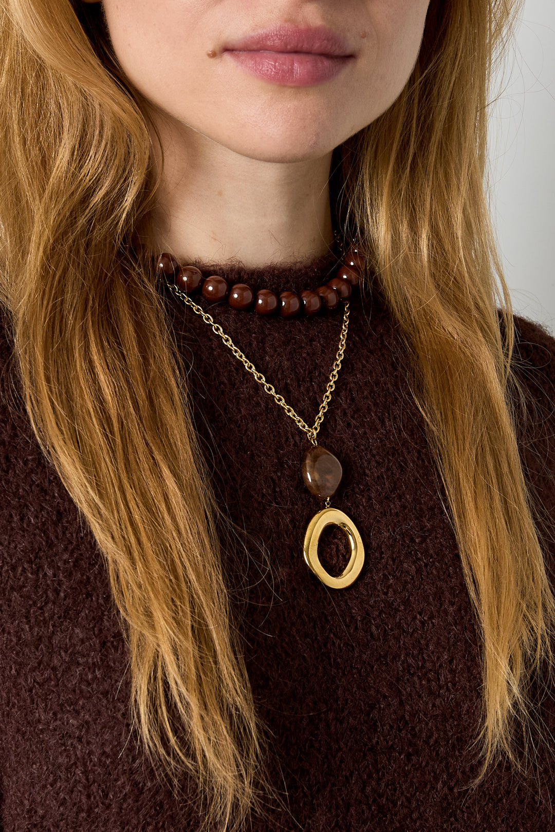 Stainless Steel Pendant necklaces Circle Casual Daily Simple Series Women's jewelry