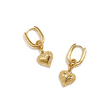 Stainless Steel Drop Earrings Heart Casual Daily Simple Series Women's jewelry