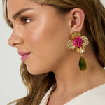 Iron Drop Earrings Flower Vacation Luxurious Series Women's jewelry