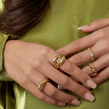 Statement ring with large link