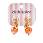 Earrings with heart pendants