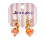 Earrings with heart pendants