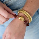 Stainless Steel Beaded Bracelets Irregular Shape Casual Daily Simple Series Women's jewelry