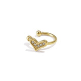 Stainless Steel Ear Cuffs Heart Daily Daily Simple Series Women's jewelry