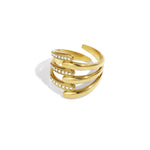 Stainless Steel Statement Rings lines Casual Daily Simple Series Women's jewelry