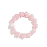 Beaded bracelet with large heart beads