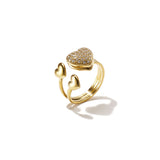 Stainless Steel Statement Rings Heart Simple Daily Simple Series Women's jewelry
