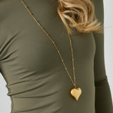 Stainless Steel Long Necklaces Heart Casual Daily Simple Series Women's jewelry