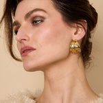 Stainless Steel Hoop Earrings leaf Casual Daily Simple Series Women's jewelry