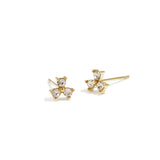 Fine earrings with 3 stones