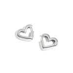 Heart-Shaped Hoop Earrings in Three Sizes