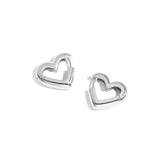 Heart-Shaped Hoop Earrings in Three Sizes