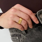 Stainless Steel Minimalist Rings irregular shape Casual Daily Simple Series Women's jewelry