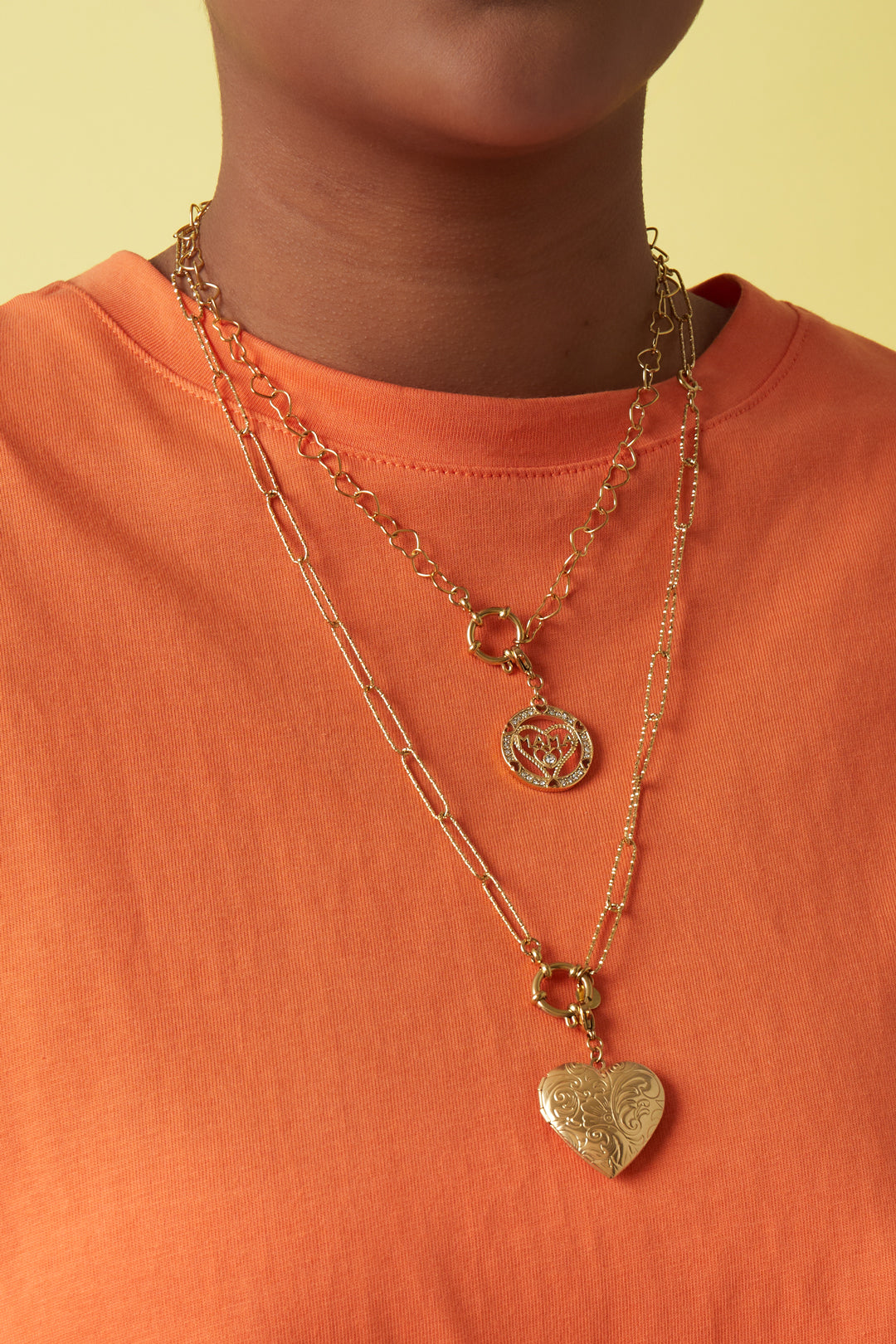 2-in-1 necklace and bracelet with textured links
