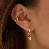 Earcuff Spiral Gold Color Stainless Steel