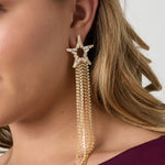 Copper Dangle Earrings Star Elegant Christmas Luxurious Series Women's jewelry