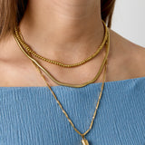 Necklace with striking lightning bolt