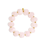 Elastic beaded bracelet with large beads
