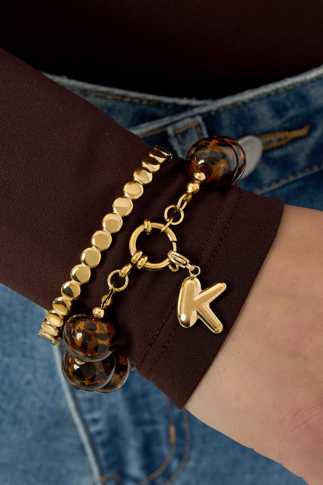 DIY initial letter jewelry charm