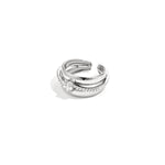 Layered ring with stones