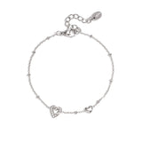 Bracelet with hearts, colored stones, and dots
