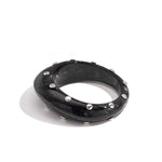 Resin bangle bracelet with studs