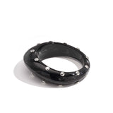 Resin bangle bracelet with studs