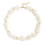 Beaded necklace with different shapes and colors of stones