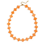 Bead necklace with clover beads