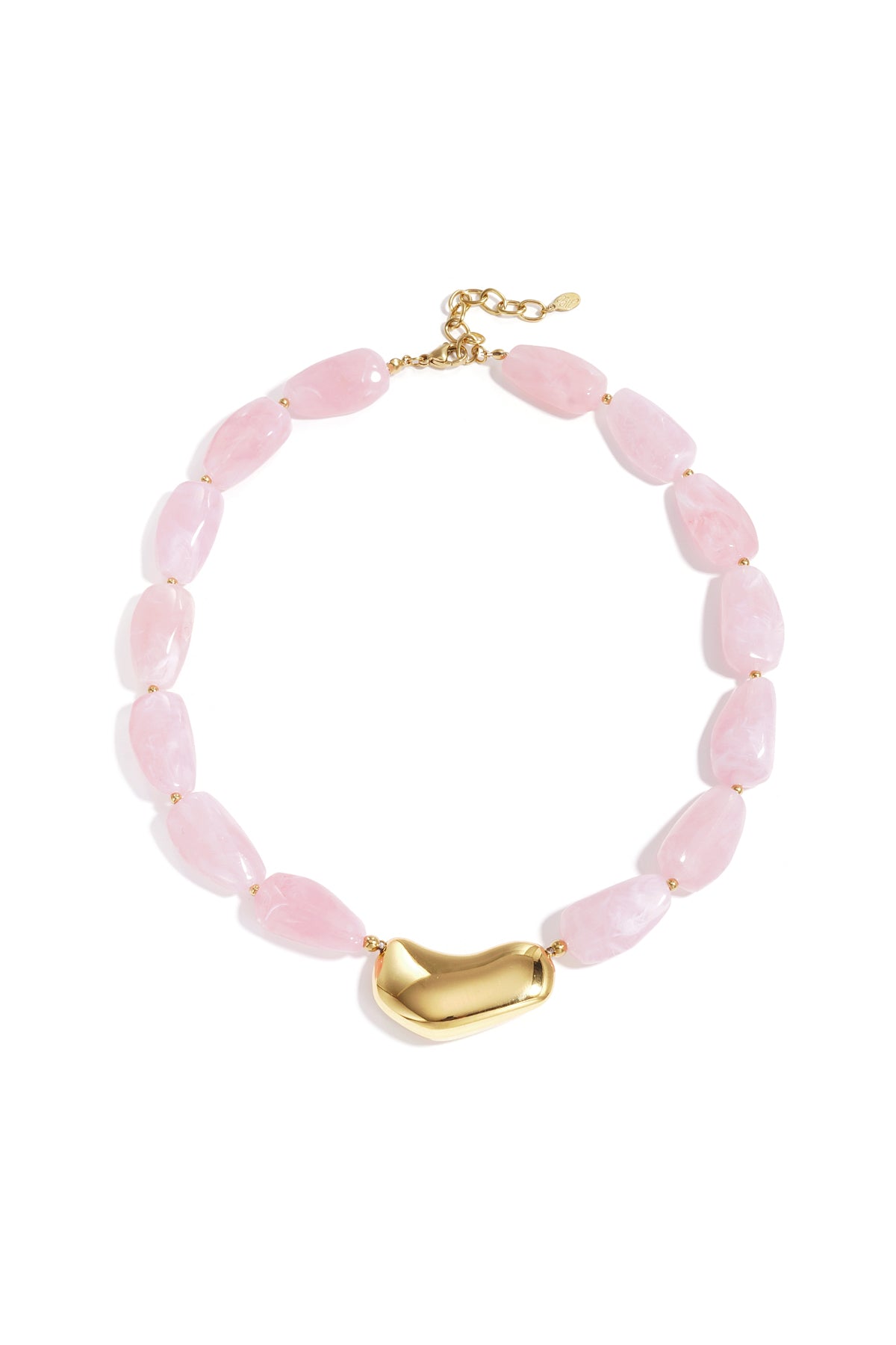 Necklace with asymmetric statement bead