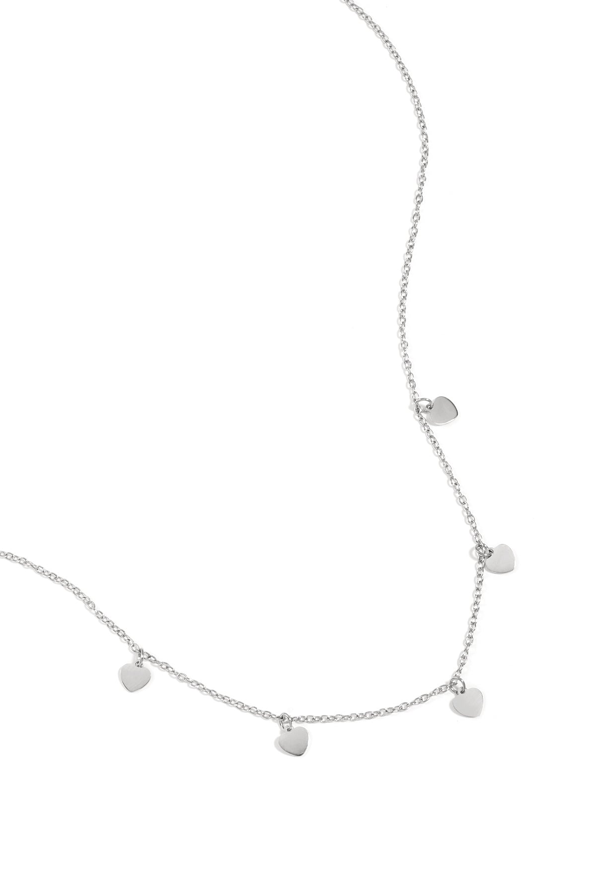 simple necklace with heart pendants