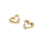 Heart-Shaped Hoop Earrings in Three Sizes