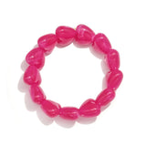 Beaded bracelet with large heart beads