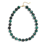 Bead necklace with gold beads 13.5mm