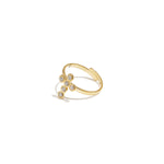 Statement ring with cross and stones