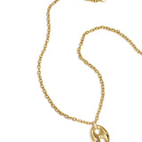 Chunky necklace with knot-shaped statement charm