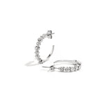 Earrings with alternating stones