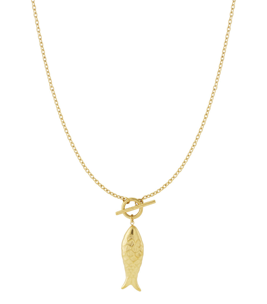 Fish long necklace