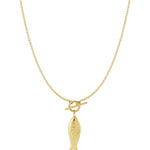 Fish long necklace