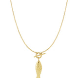 Fish long necklace
