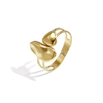 Cuff statement bracelet with organic shapes