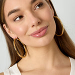 Stainless Steel Hoop Earrings Casual Daily Simple Series Women's jewelry